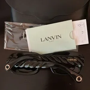 Lanvin | Accessories | Lanvin Black Rectangular Sunglasses  display picture 1